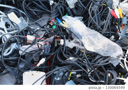 Tangled data cables 130069399