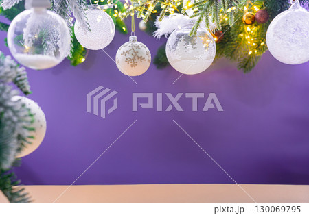 Christmas background with balls Christmas background with balls 130069795