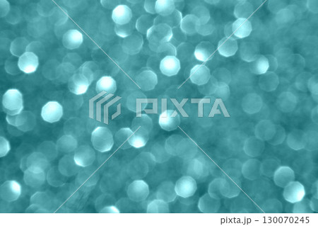 Aqua bokeh background with soft circular light patterns and blurred abstract 130070245