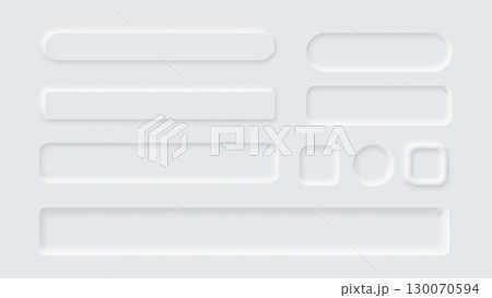 Neumorphism Button Label Frame White 3d Elegant Shadow Web Vector Icon Ui Digital Neomorphism Interface 130070594