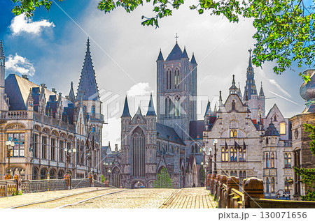 Historic city center of Ghent town 130071656
