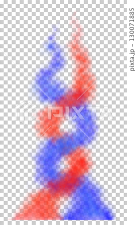 Red and blue smoke clouds blending in spiral motion on transparent background vibrant abstract color explosion Red and blue smoke clouds blending in spiral motion on transparent background vibrant abstract color explosion 130071885
