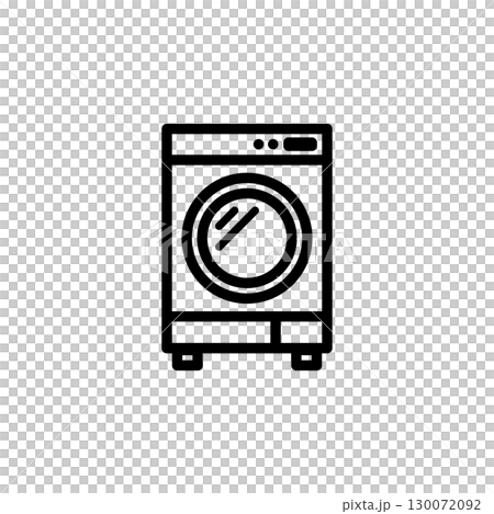 簡單的洗衣機圖標 簡單的洗衣機圖標 130072092
