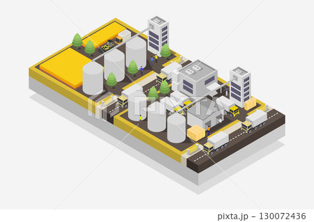 Isometric silos Isometric silos 130072436