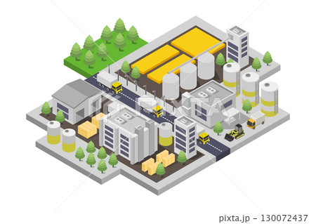 Isometric silos Isometric silos 130072437