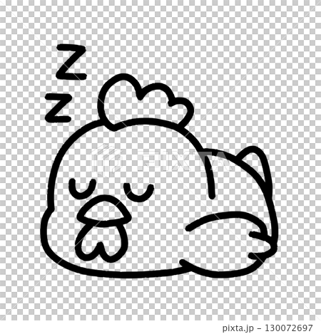 睡雞線描 130072697