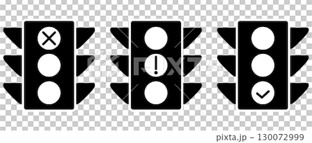 Traffic light icon set, pictograms indicating caution, prohibition and permission Traffic light icon set, pictograms indicating caution, prohibition and permission 130072999
