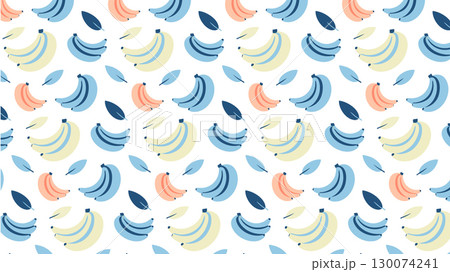 バナナのシームレスなパターン 130074241