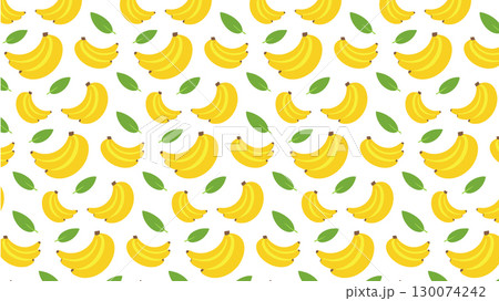 バナナのシームレスなパターン 130074242