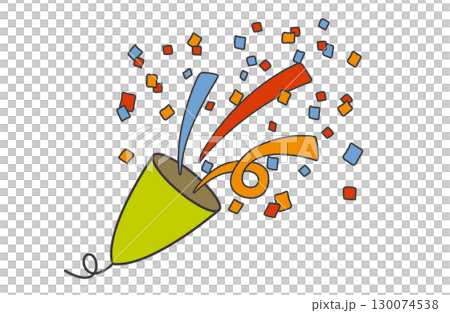 Illustration material, celebration crackers, colorful Illustration material, celebration crackers, colorful 130074538
