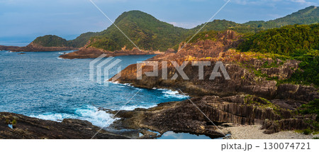 サンポウの朝景色　パノラマ　【宮崎県日向市】 130074721