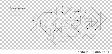 幾何学 抽象 三角形 回路 科学 テクノロジー 背景 130075421