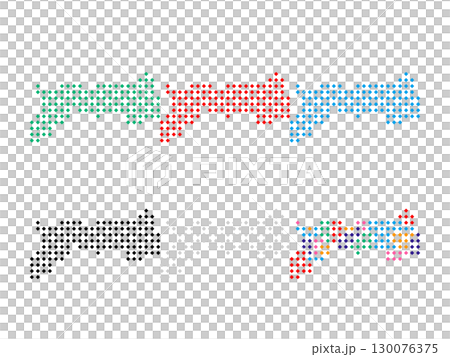 ドット絵の地図_鳥取県_角ドット-05 ドット絵の地図_鳥取県_角ドット-05 130076375