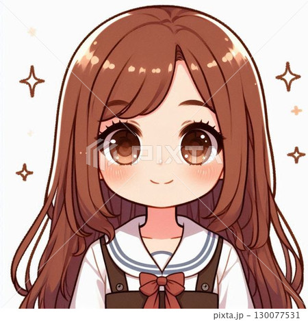 茶髪ロングの清楚な女の子 130077531