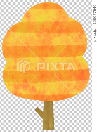 縞模様の入った木のイラスト 秋イメージ 縞模様の入った木のイラスト 秋イメージ 130077646