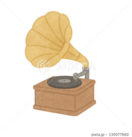 蓄音機のイラスト 蓄音機のイラスト 130077660