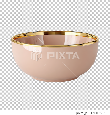 Elegant Pink Bowl with Gold Trim for Modern Table Settings and Elegant Dining Experiences Elegant Pink Bowl with Gold Trim for Modern Table Settings and Elegant Dining Experiences 130078930