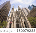 St. Patrick's Cathedral exterior view in New York City 130079288