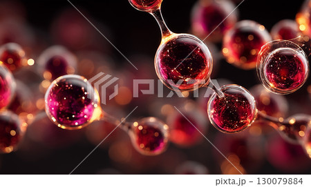 abstract background with a molecule structure 130079884