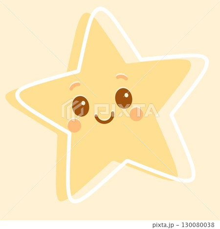 flat icon on background yellow background star 130080038