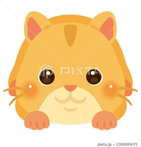うつ伏せになったハムスターのイラスト 130080435