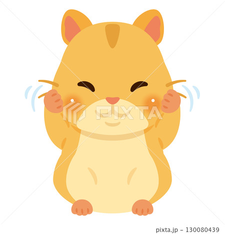 毛繕いをするハムスターイラスト 毛繕いをするハムスターイラスト 130080439
