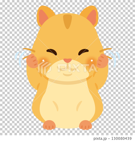 毛繕いをするハムスターイラスト 毛繕いをするハムスターイラスト 130080439