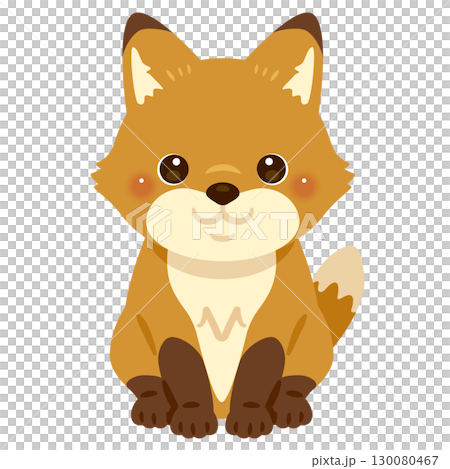 Illustration of a sitting fox Illustration of a sitting fox 130080467