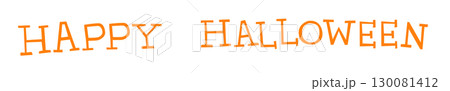 HAPPY HALLOWEENの文字 手書き風 HAPPY HALLOWEENの文字 手書き風 130081412