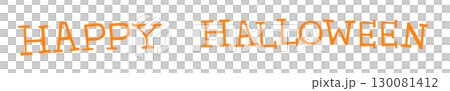 HAPPY HALLOWEENの文字 手書き風 HAPPY HALLOWEENの文字 手書き風 130081412