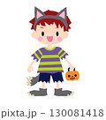 オオカミの仮装をした男の子のイラスト 130081418
