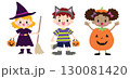 ハロウィンの仮装をした子供たちのイラスト 130081420