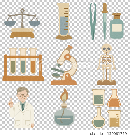 学校 理科室 授業 アイコン イラスト 学校 理科室 授業 アイコン イラスト 130081759