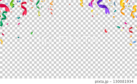 Colorful illustration of gift ribbons and bows on white background. 130081934