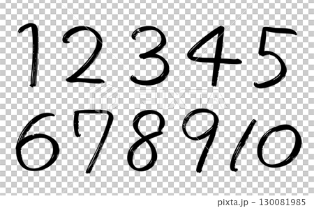 可愛的手寫數字集 可愛的手寫數字集 130081985