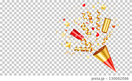 Illustration of colorful heart shaped balloons isolated on white background 130082086