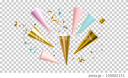 Illustration of colorful ribbons and confetti on white background. Illustration of colorful ribbons and confetti on white background. 130082151