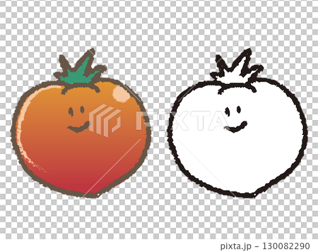 手繪可愛的番茄 130082290