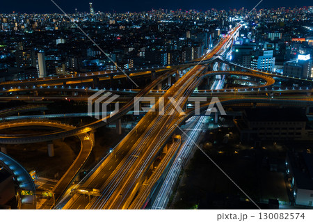 大阪夜景　東大阪ジャンクション 130082574