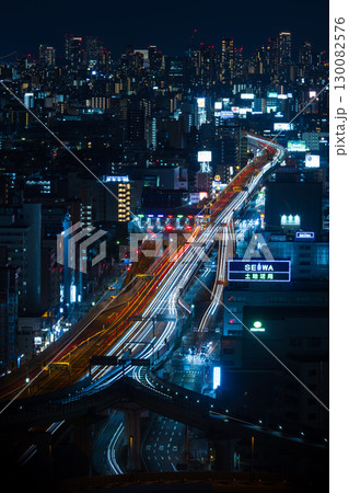 大阪夜景　東大阪ジャンクション付近 130082576