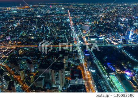 大阪夜景 あべのハルカス ハルカス300からの眺望 大阪夜景 あべのハルカス ハルカス300からの眺望 130082596