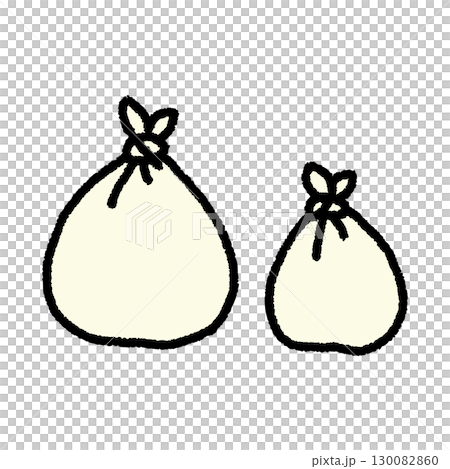 Garbage bag hand-drawn simple illustration material Garbage bag hand-drawn simple illustration material 130082860