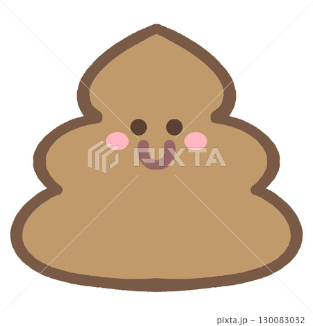 かわいいうんちのアイコンイラスト素材 かわいいうんちのアイコンイラスト素材 130083032