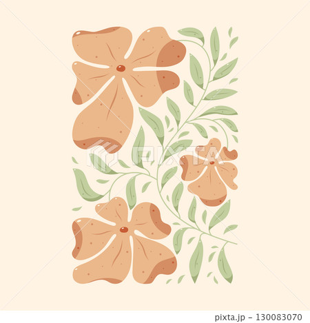 Floral swirl picture. 130083070