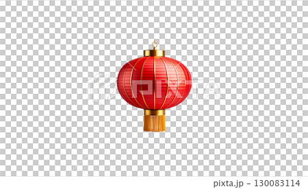 Chinese New Year lanterns and red decorations on white background 130083114