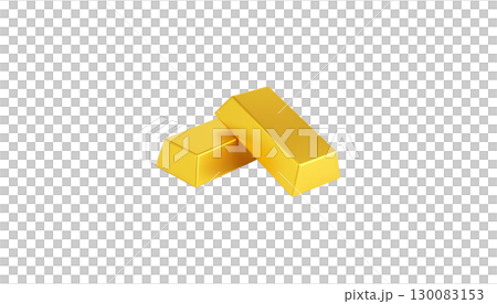 Gold bars isolated on white background. 130083153