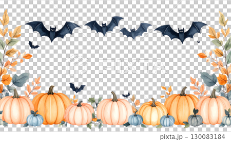 Spooky Halloween background with scary bats isolated on white background. Spooky Halloween background with scary bats isolated on white background. 130083184