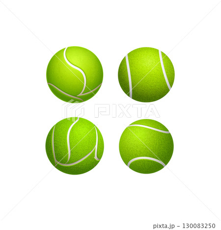 Yellow green tennis ball for sports competition on white background Yellow green tennis ball for sports competition on white background 130083250