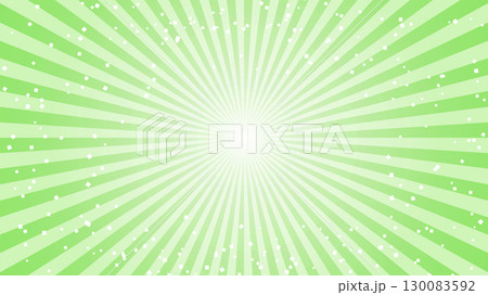キラキラ輝く黄緑色の放射線　背景イラスト 130083592