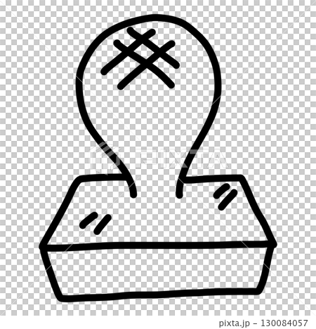手描き線画のシンプルな焼き餅のイラスト 手描き線画のシンプルな焼き餅のイラスト 130084057